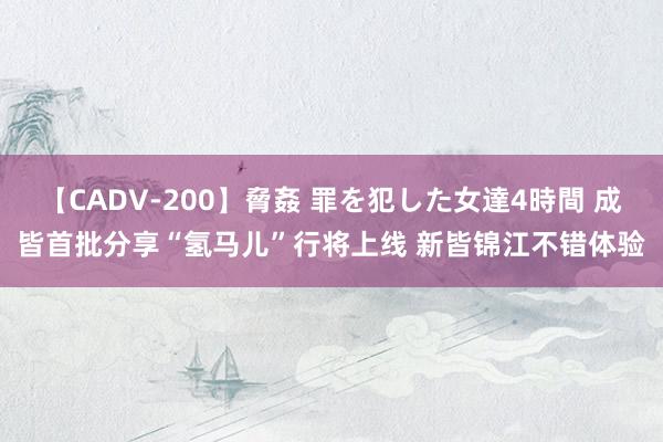 【CADV-200】脅姦 罪を犯した女達4時間 成皆首批分享“氢马儿”行将上线 新皆锦江不错体验