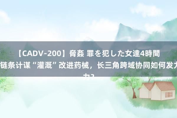 【CADV-200】脅姦 罪を犯した女達4時間 全链条计谋“灌溉”改进药械，长三角跨域协同如何发力？